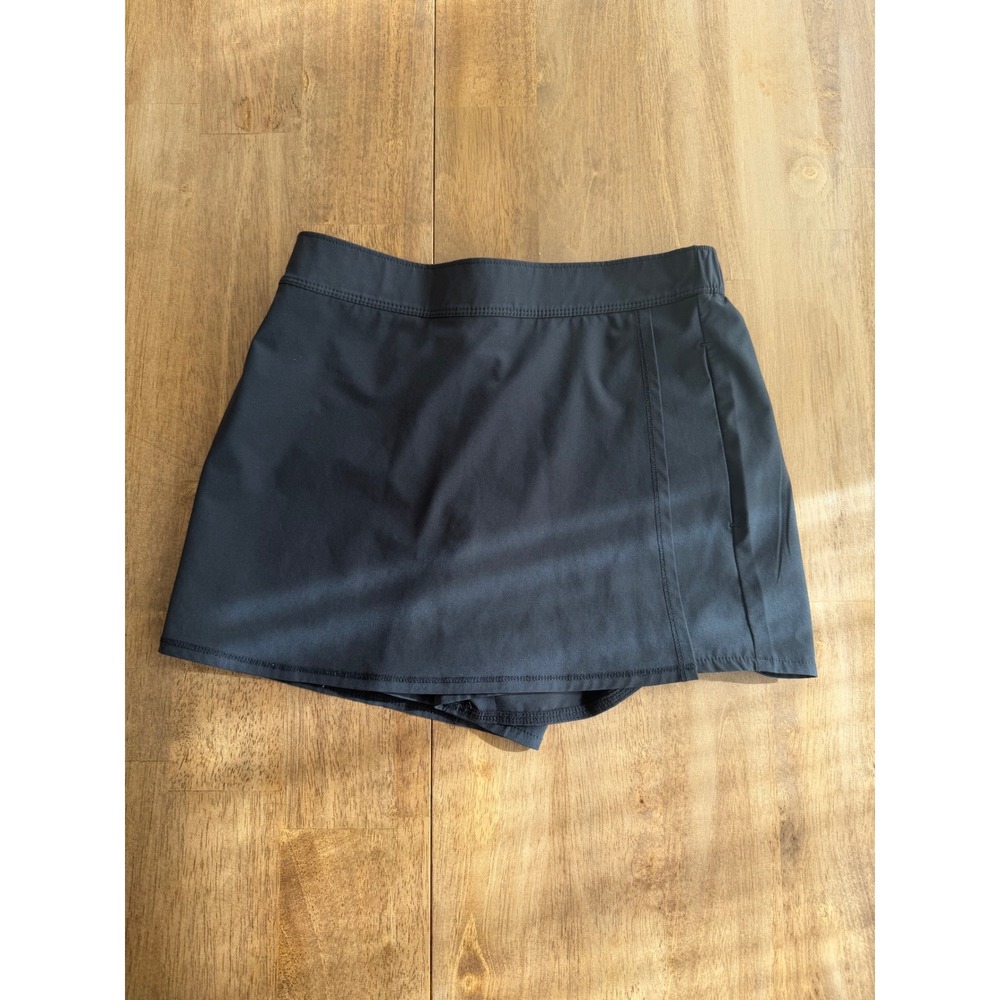 32 Degrees Cool Girls Black Active Skort Size S 7-8 Wrap Front Athletic Skirt